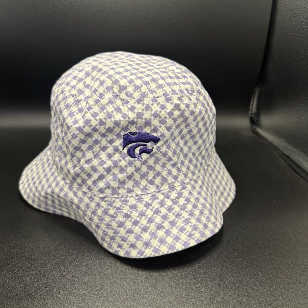 Nike Kansas State Wildcats Bucket Hat Women's M/L Purple White Plaid